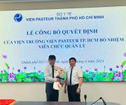 LỄ CÔNG BỐ QUYẾT ĐỊNH CỦA VIỆN TRƯỞNG VIỆN PASTEUR THANH PHỐ HỒ CHÍ MINH BỔ NHIỆN CÁN BỘ QUẢN LÝ CÁC ĐƠN VỊ